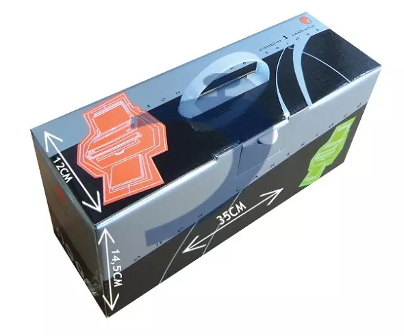 CAIXA PARA CARTUCHO DE TONER COMPATÍVEL COM ALÇA – TAMANHO EXTRA PEQUENO